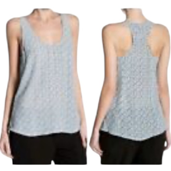 SILK JOIE Drew D Printed Porcelain Peacock Blue Medallion Tank Small Luxury EUC - Picture 14 of 14